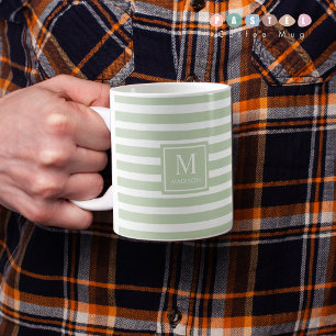 Solid Soft Light Pastel Sage Olive Green Color Kaffeetasse
