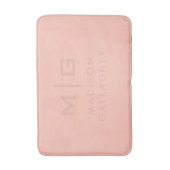Solid Soft Light Pastel Salmon Peach Pink Color Badematte (Vorderseite Vertikal)
