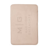 Solid Soft Light Pastel Terra Cotta Beige Color  Badematte (Vorderseite Vertikal)