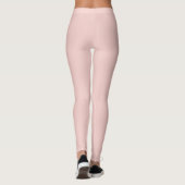 Solid Soft Pastel Pink Leggings Minimalist Athleis (Rückseite)