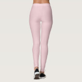Solid Soft Pastel Pink Leggings Minimalist Athleis (Rückseite)