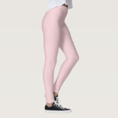 Solid Soft Pastel Pink Leggings Minimalist Athleis (Rechts)