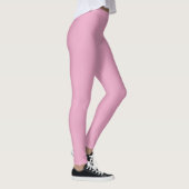 Solid Soft Pastel Pink Leggings Minimalist Athleis (Rechts)