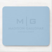 Solid Soft Sky Light Pastel Baby Blue Color Mousepad (Vorne)