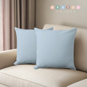 Solid Soft Sky Light Pastel Baby Pulver Blue Color Kissen