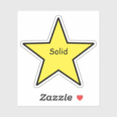Solid Star Sticker – Funny Minimal Sticker (Blatt)
