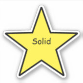Solid Star Sticker – Funny Minimal Sticker (Vorderseite)