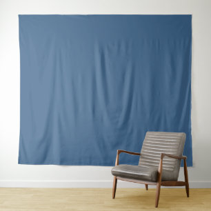 Solid steel blue wandteppich