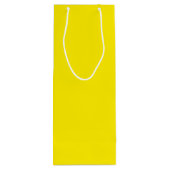 Solid Sunny Yellow Color Geschenktüte Für Weinflaschen (Rückseite)