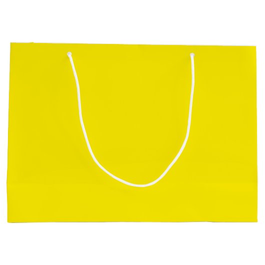 Solid Sunny Yellow Color Große Geschenktüte (Rückseite)