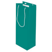 Solid Teal Green Geschenktüte Für Weinflaschen (Vorderseite Schrägansicht)