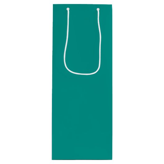 Solid Teal Green Geschenktüte Für Weinflaschen (Vorderseite)