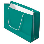 Solid Teal Green Große Geschenktüte (Vorderseite Schrägansicht)