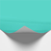 Solid Türkis Blue Geschenkpapier (Ecke)