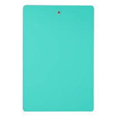 Solid Türkis Blue Mini Klemmbrett (Rückseite)