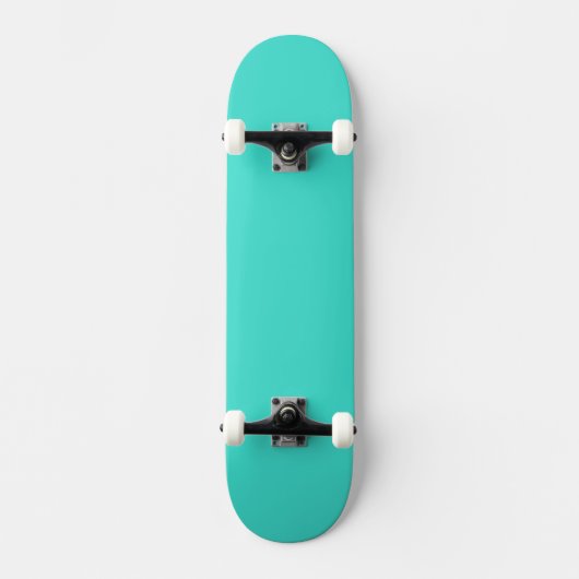 Solid Türkis Blue Skateboard (Vorderseite)