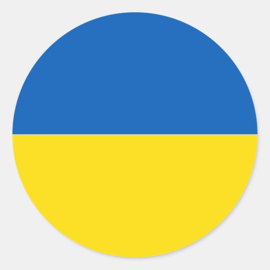 Solid Ukraine Flag Farben Runder Aufkleber (Vorderseite)