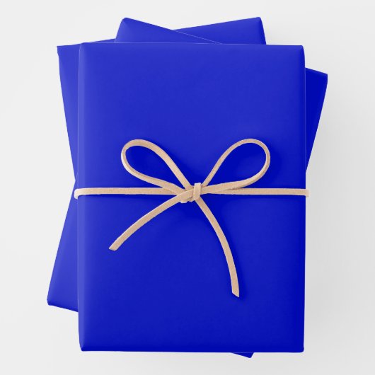 Solid ultramarinfarbenes Blau Geschenkpapier Set (Beispiel)
