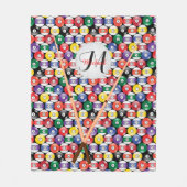 Solid und Stripe 🎱 Billard Balls Fleecedecke (Vorderseite)