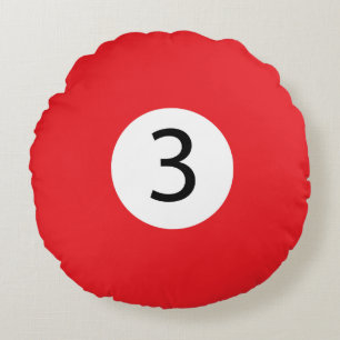 Solid und Stripe Billiard Balls #3 sammeln alle 15 Rundes Kissen