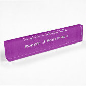 Solid Violet Personalisiert Namensplakette