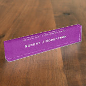 Solid Violet Personalisiert Namensplakette (Seite)