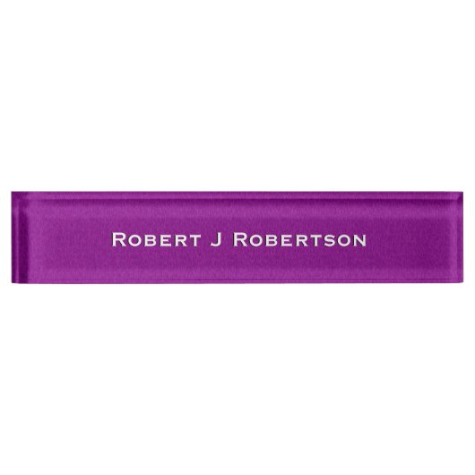 Solid Violet Personalisiert Namensplakette (Vorderseite)