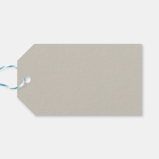 Solid Warm Gray Natural Sand Geschenkanhänger (Rückseite Horizontal)