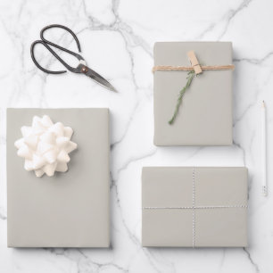 Solid Warm Gray Natural Sand Geschenkpapier Set