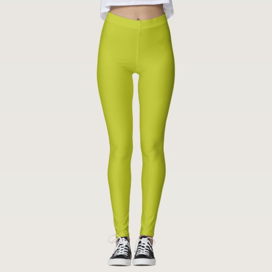 Solid wasabi grün leggings (Vorderseite)