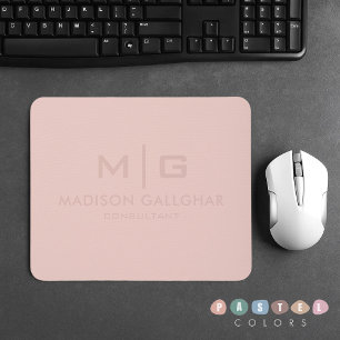 Solid weich helle Pastellfarben Pfirsichfarben Mousepad