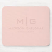 Solid weich helle Pastellfarben Pfirsichfarben Mousepad (Vorne)