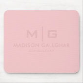 Solid weich helle Pastellfarben Pfirsichfarben Mousepad (Vorne)