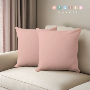Solid weich helle Pastellfarben Pfirsichlachs Rosa Kissen