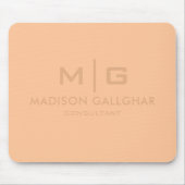 Solid weich hellpastellfarben dunkelgelb orange Fa Mousepad (Vorne)