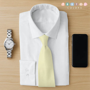 Solid weich hellpastellfarbene Buttercreme Gelb Fa Krawatte