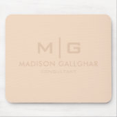 Solid weich hellpastellfarbene Creme Beige Gelbe F Mousepad (Vorne)