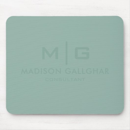 Solid weich hellpastellfarbene Sage Moss grüne Far Mousepad (Vorne)