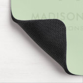 Solid weich hellpastellfarbene Sage Moss grüne Far Mousepad (Ecke)
