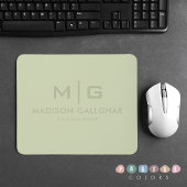 Solid weich hellpastellfarbene Sage Moss grüne Far Mousepad