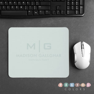 Solid weich hellpastellfarbene Sage Moss grüne Far Mousepad