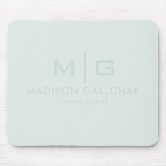 Solid weich hellpastellfarbene Sage Moss grüne Far Mousepad (Vorne)