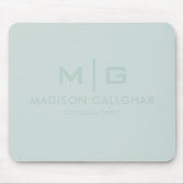 Solid weich hellpastellfarbene Sage Moss grüne Far Mousepad (Vorne)