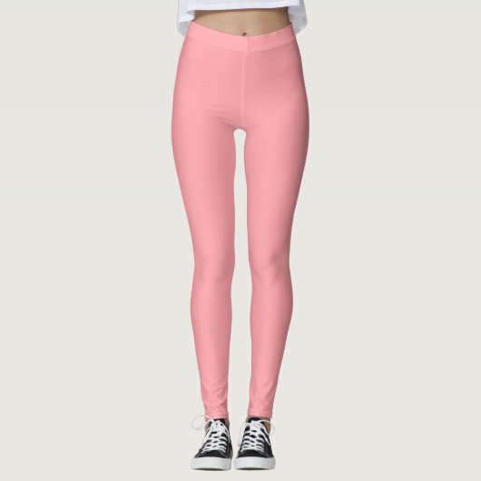 Solid weiches Rosa Leggings (Vorderseite)