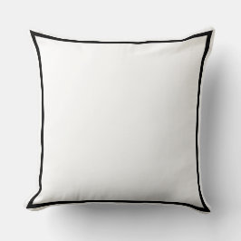 Solid weiß mit Schwarz und Schwarz, Weiß Rückwärts Kissen