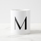solid white - add black monogram Jumbo-Tasse (Vorderseite)