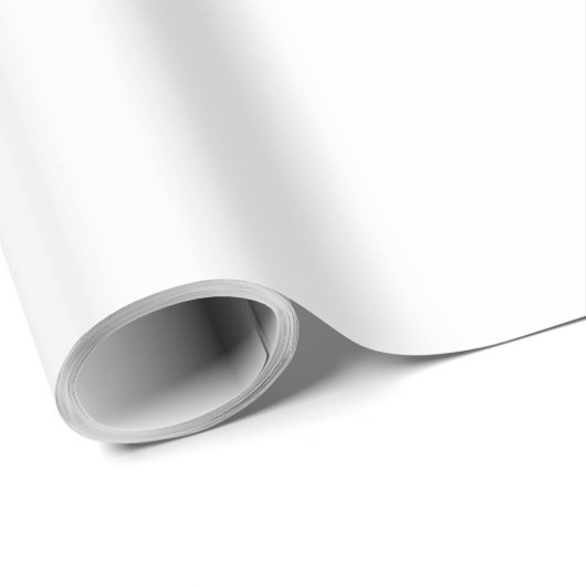Solid White Customizable Wrapping Pap Geschenkpapier (Rolleneckpunkt)