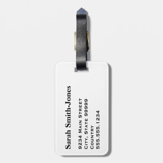 Solid White Gepäckanhänger (Rückseite vertikal)