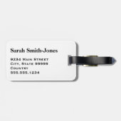 Solid White Gepäckanhänger (Rückseite horizontal)