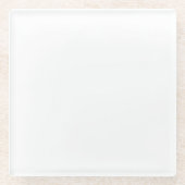 Solid White Glasuntersetzer (Vorderseite)
